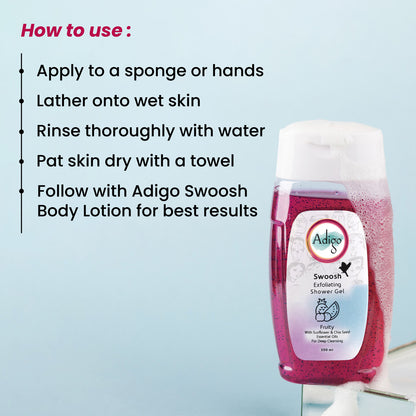 Swoosh Exfoliating Shower Gel Fruity - 350ml