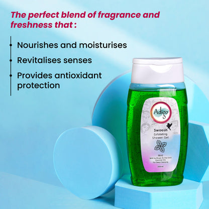 Swoosh Exfoliating Shower Gel Mint - 350ml