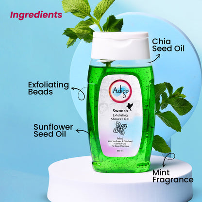 Swoosh Exfoliating Shower Gel Mint - 350ml