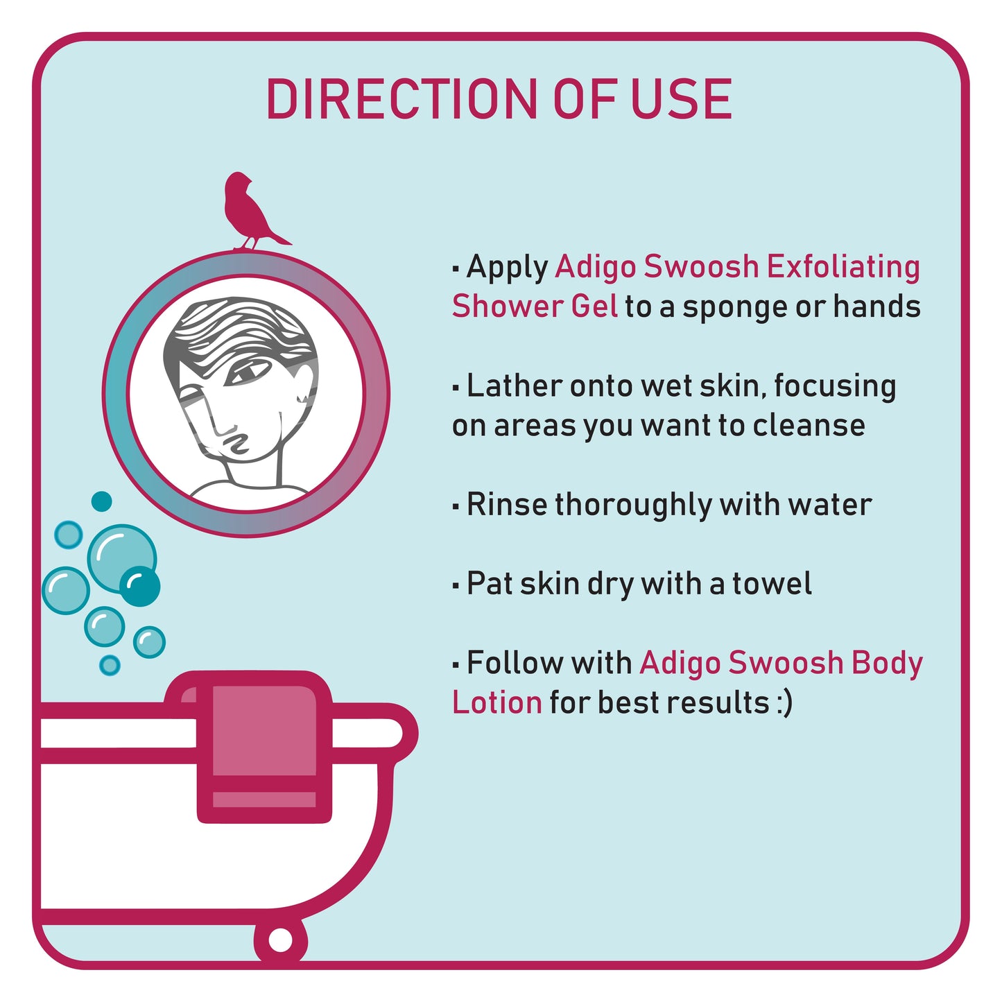 Swoosh Exfoliating Shower Gel Fruity - 350ml