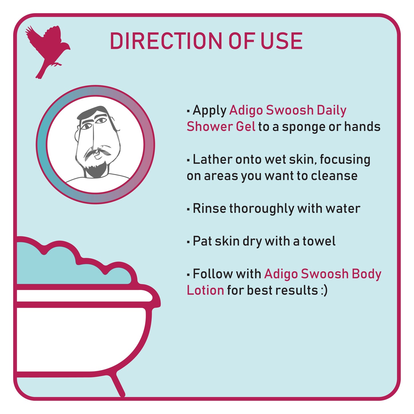 Swoosh Daily Shower Gel Aqua - 350ml
