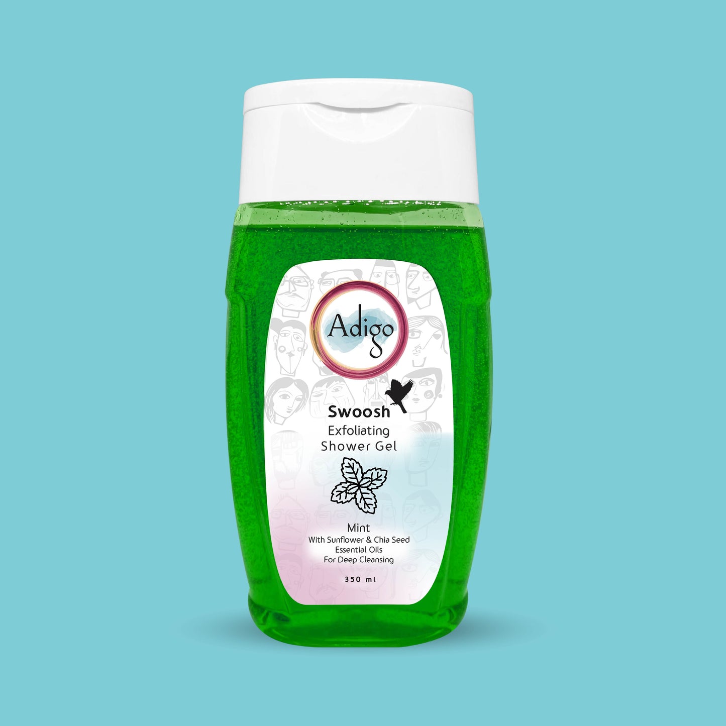 Swoosh Exfoliating Shower Gel Mint - 350ml